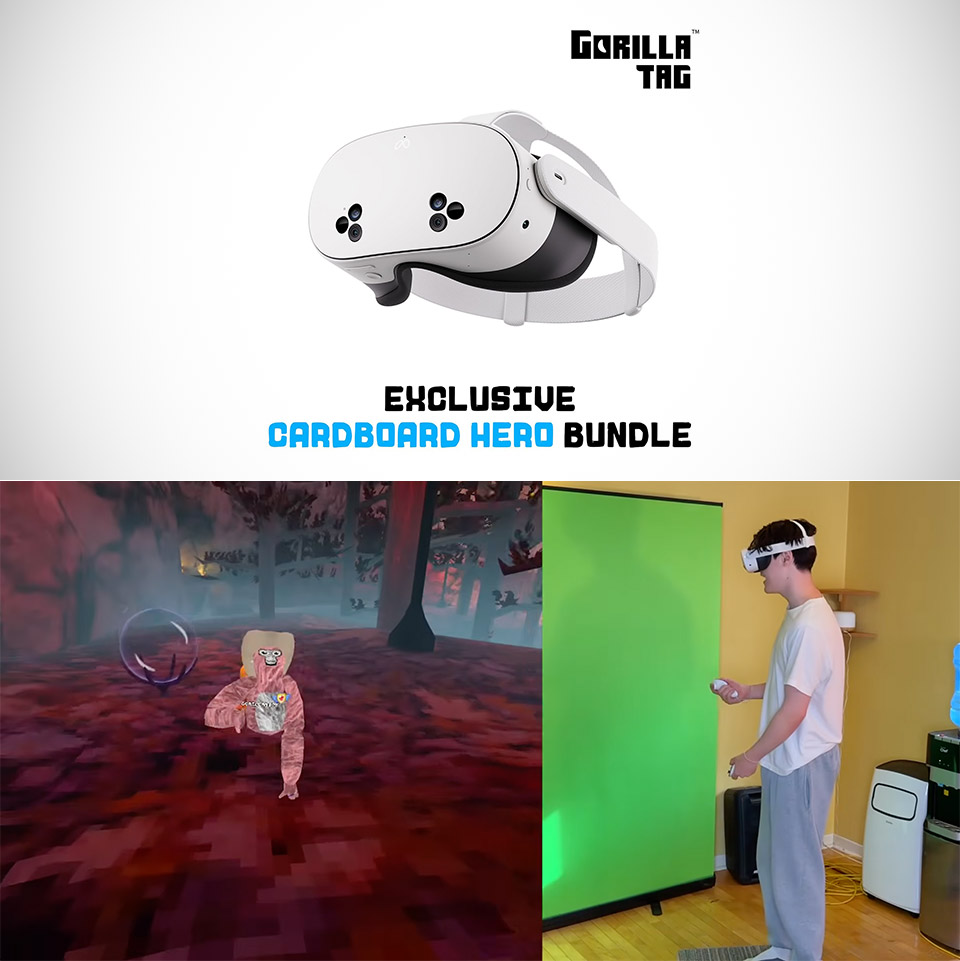 Meta Quest 3S Gorilla Tag Cardboard Hero Bundle Black Friday