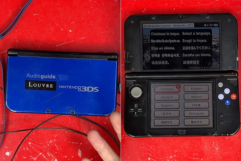 Nintendo 3DS XL Louvre Museum Audio Guide