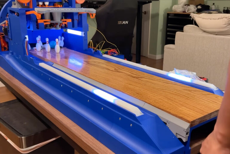 3D-Printed Mini Bowling Lane