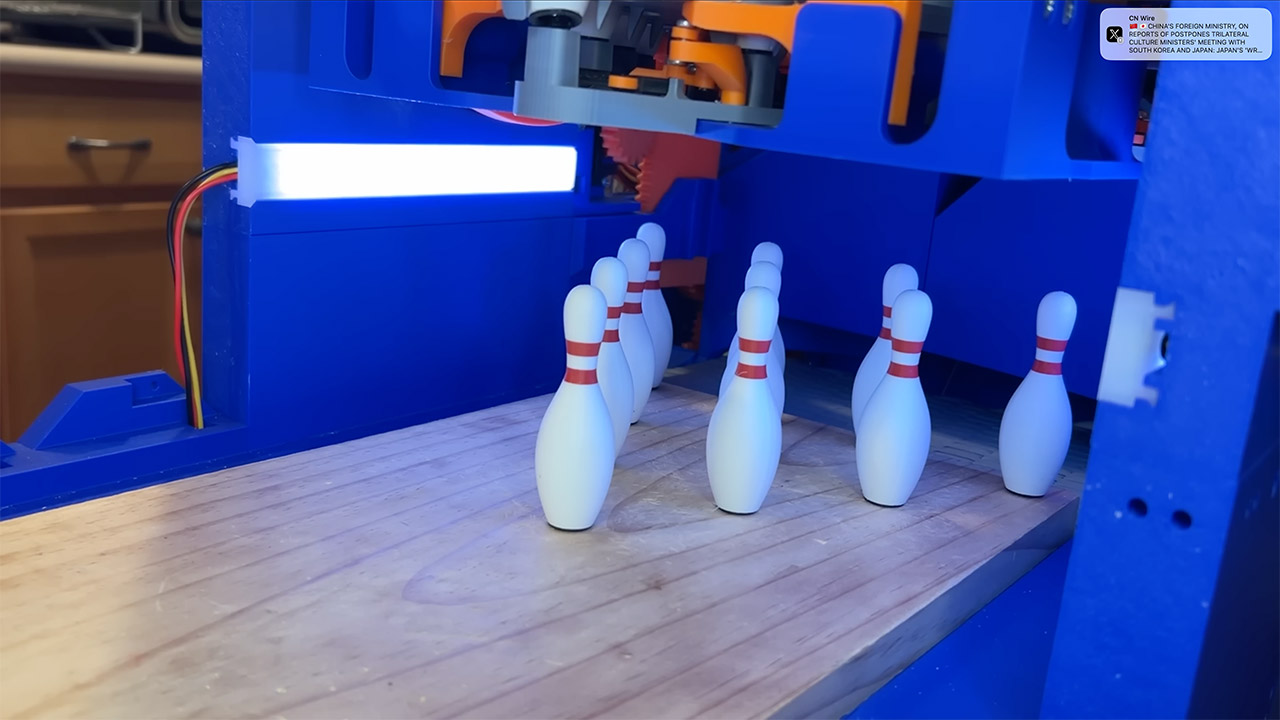 3D-Printed Mini Bowling Lane