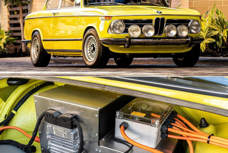 1972 BMW 2002 Tesla Powered 2002te
