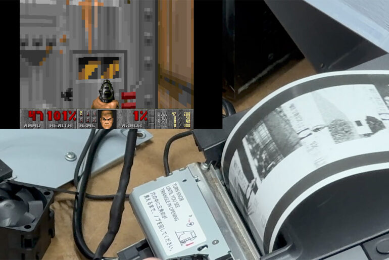 Gaming On Receipt Paper DOOM Minecraft