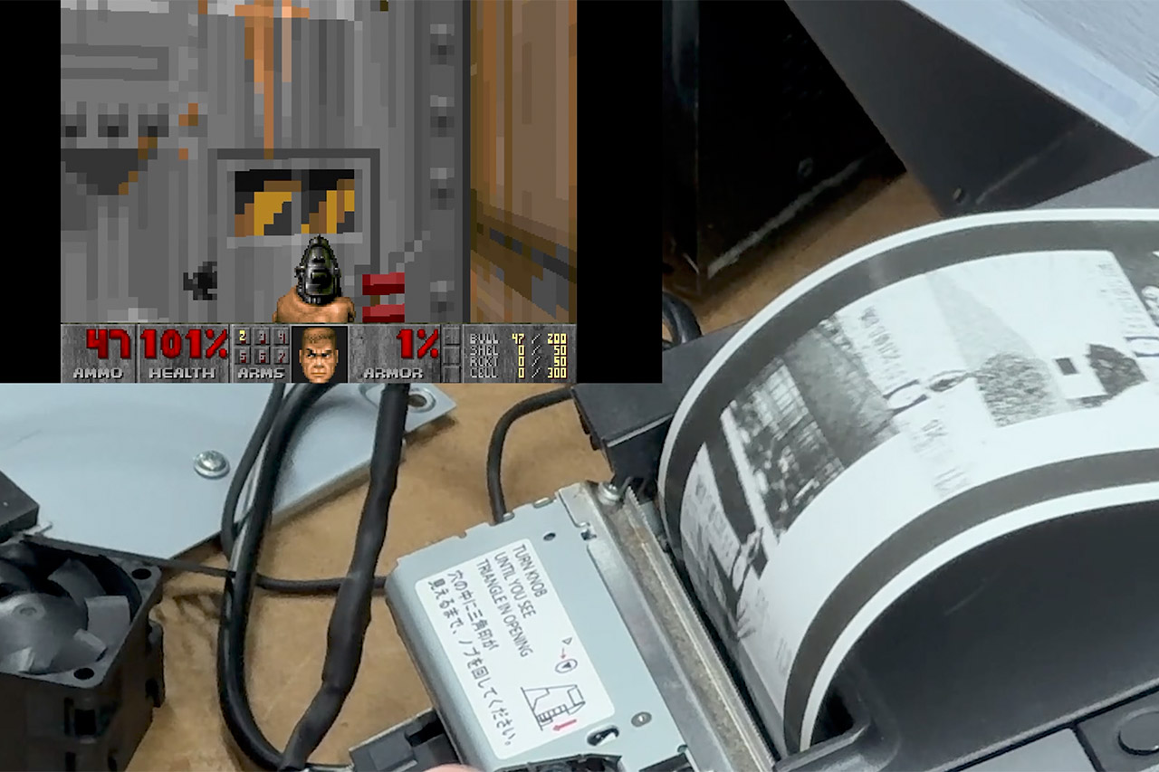 Gaming On Receipt Paper DOOM Minecraft