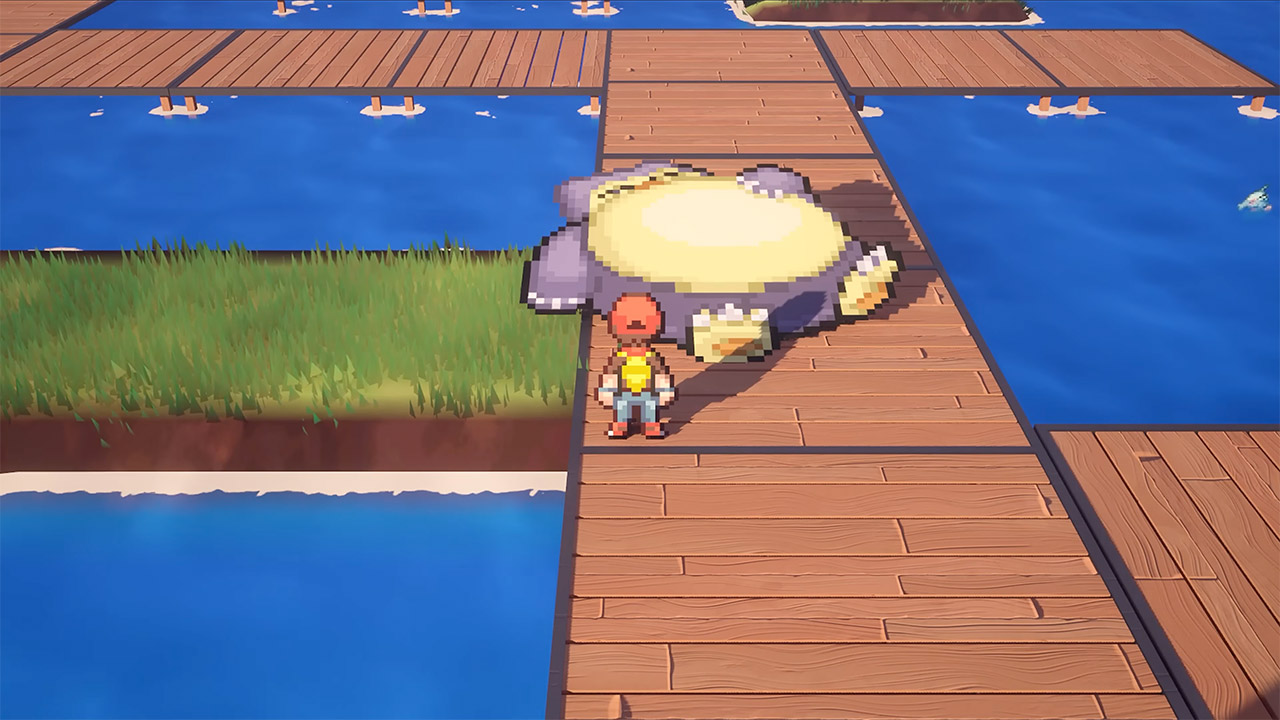 Pokemon HD-2D Unreal Engine 5 Black and White Remake