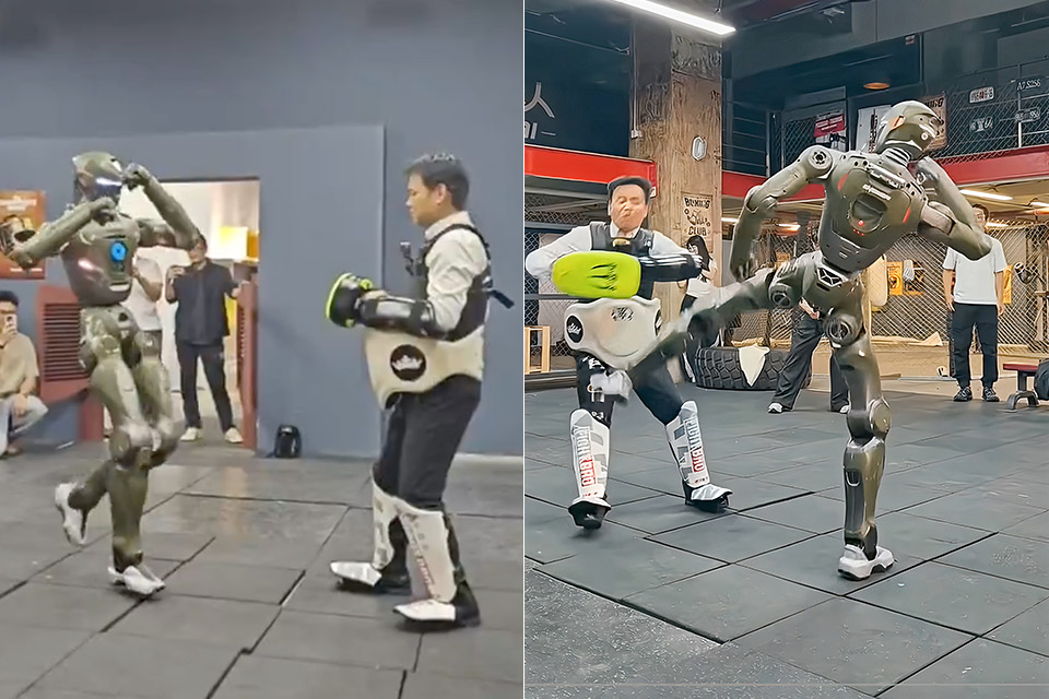 EngineAI T800 Robot CEO Battle Fight