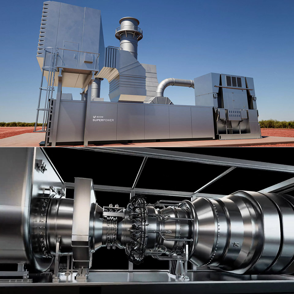 Boom Superpower Supersonic Jet Engine AI Data Center