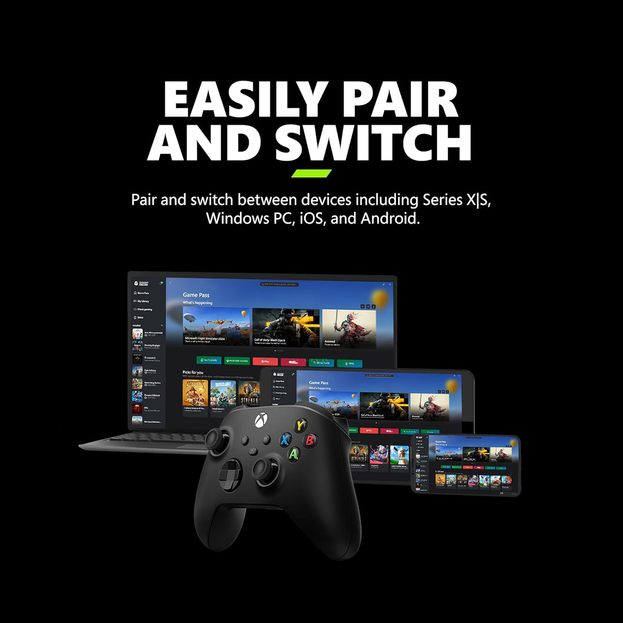 Microsoft Xbox Wireless Controller Carbon Black 2025