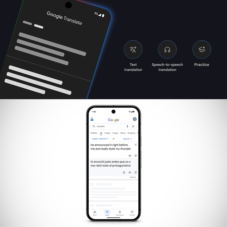 Google Gemini Translations Speech-to-Speech Headphones