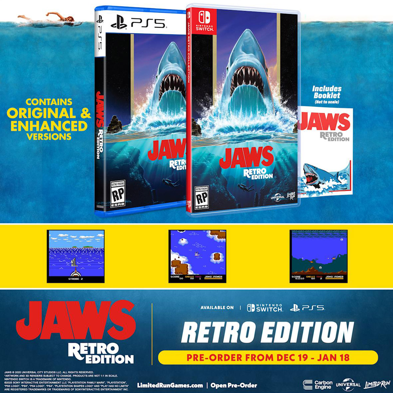 Limited Run Games NES Jaws Rerelease PS5 Switch PC
