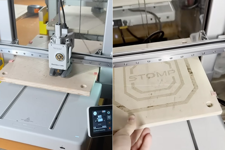 3D Printer Wood Engraver Mod