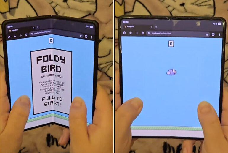 Foldy Bird Flappy Bird Clone Foldable Phone