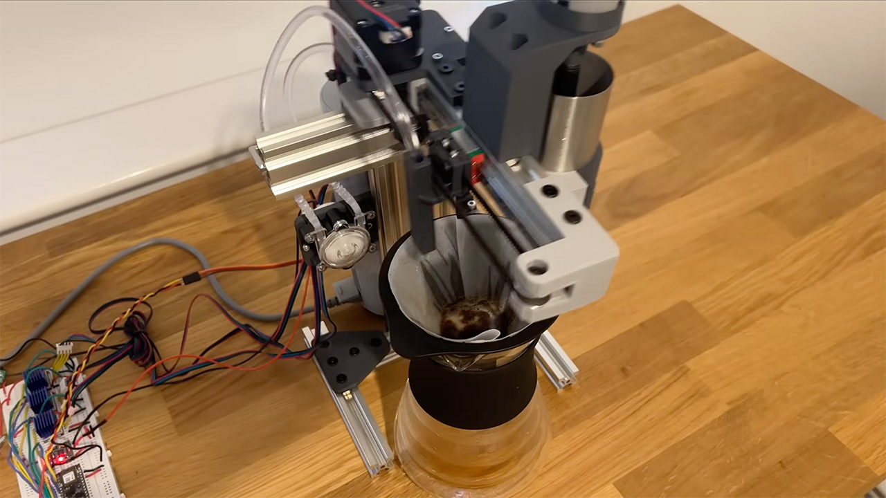 Two-Axis Coffee Machine Pour Over