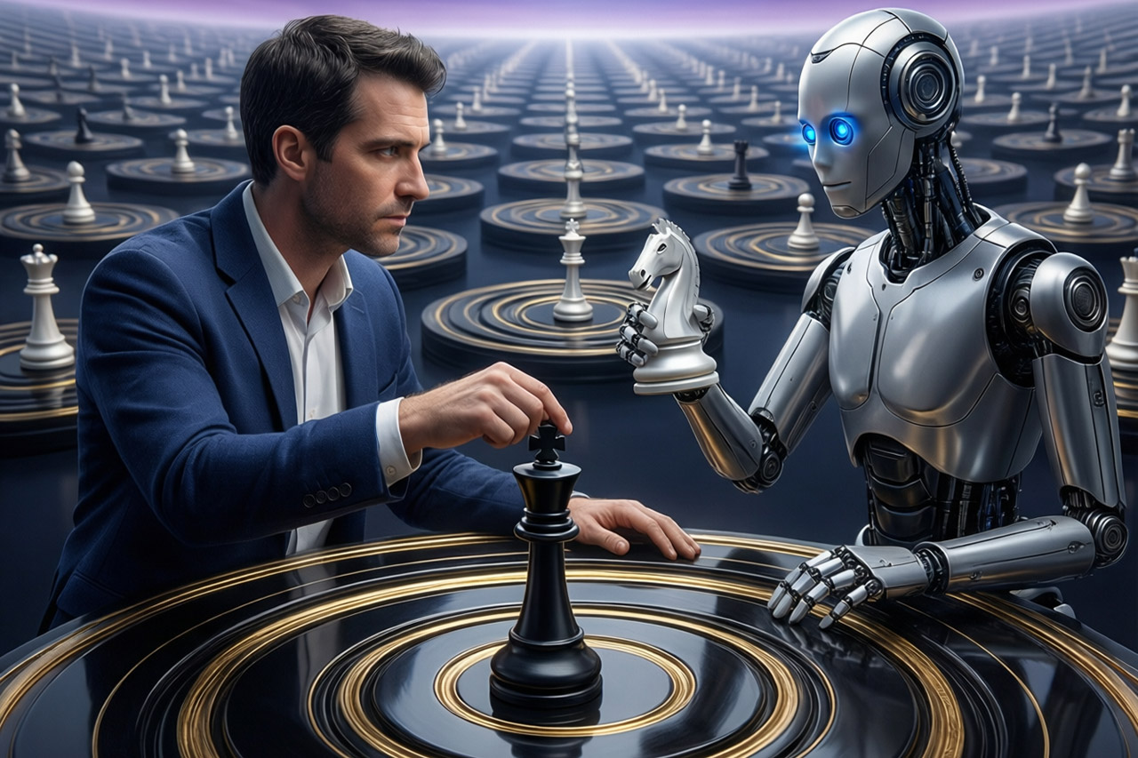 Playing Chess Hyperbolic Space