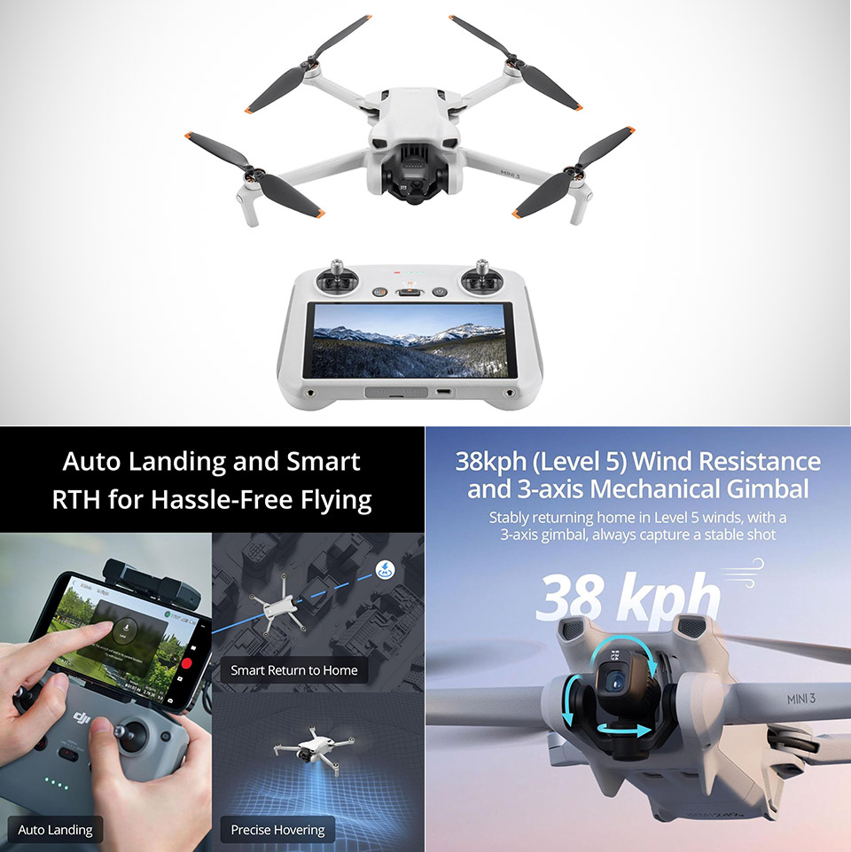 DJI Mini 3 RC Drone with Controller