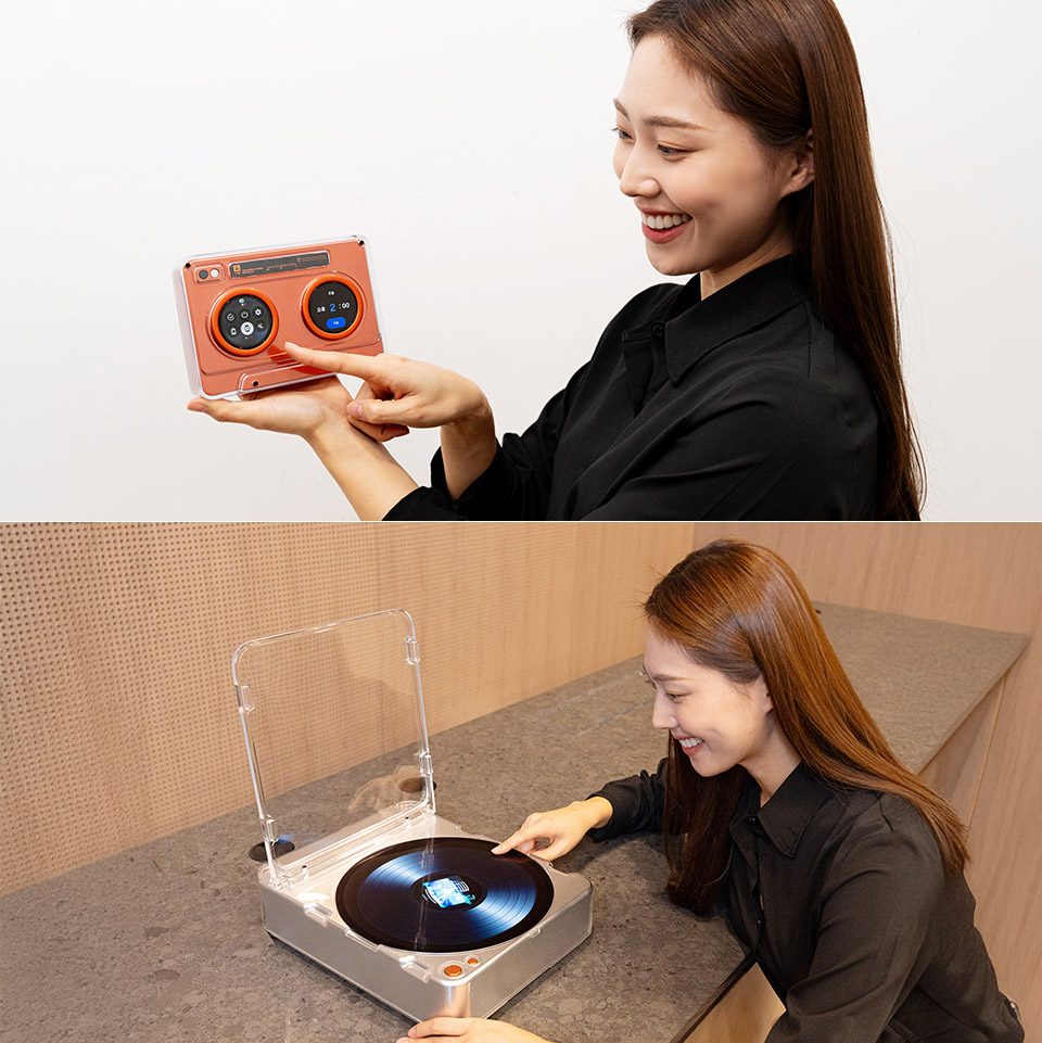 Samsung AI OLED Cassette Turntable Concept CES 2026