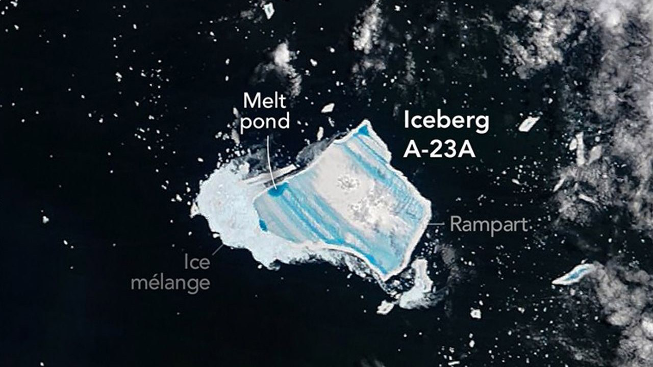 Iceberg A-23A Blue Disintegrate Vanish Breaking Apart 2026