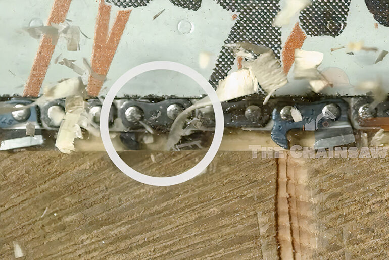 Chainsaw Blade Cutting Wood 20,000FPS Slow Motion