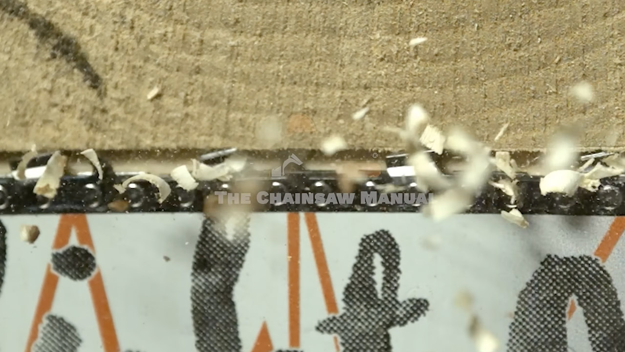 Chainsaw Blade Cutting Wood 20,000FPS Slow Motion