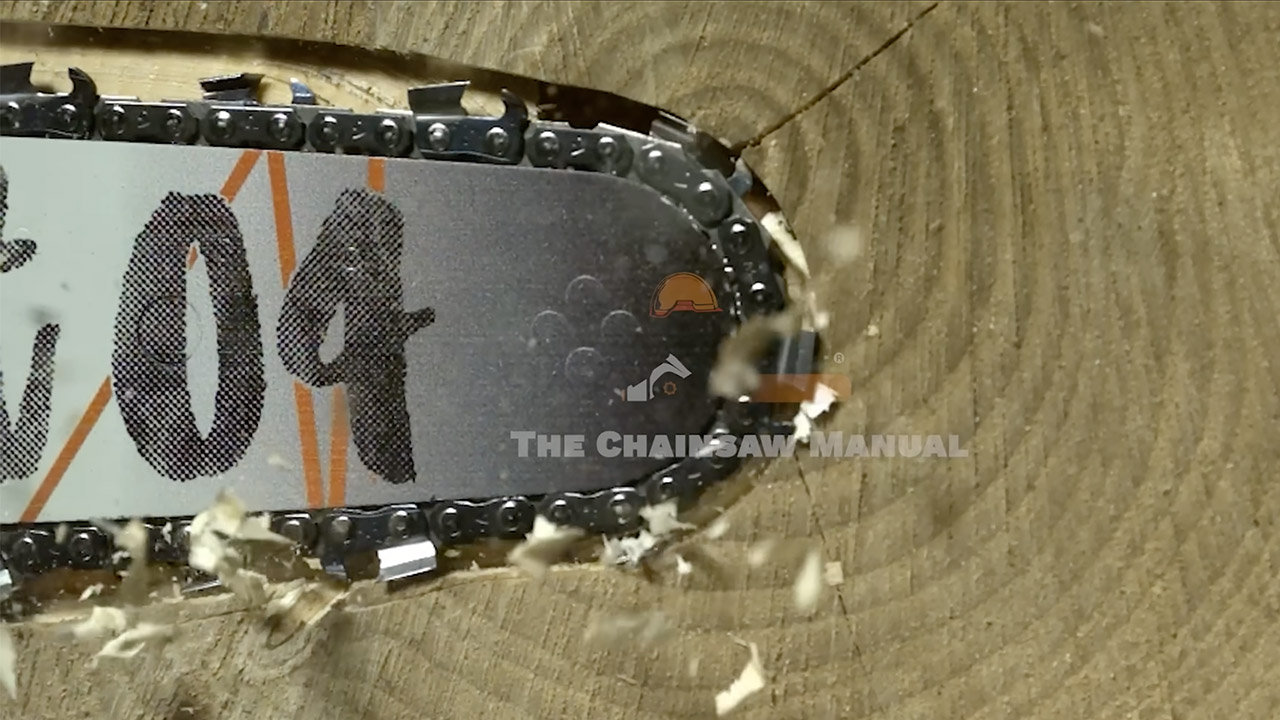 Chainsaw Blade Cutting Wood 20,000FPS Slow Motion