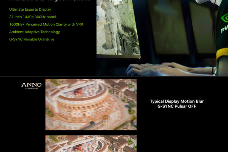 NVIDIA G-Sync Pulsar 1,000Hz Refresh