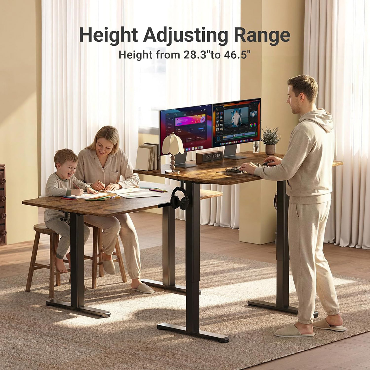 Claiks Adjustable-Height Electric Standing Desk
