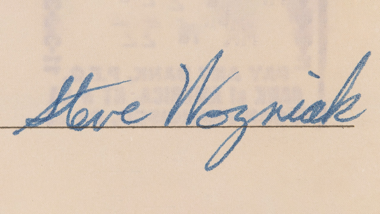 Apple Computer Check No. 1 Steve Jobs Wozniak Signed For Sale Auction