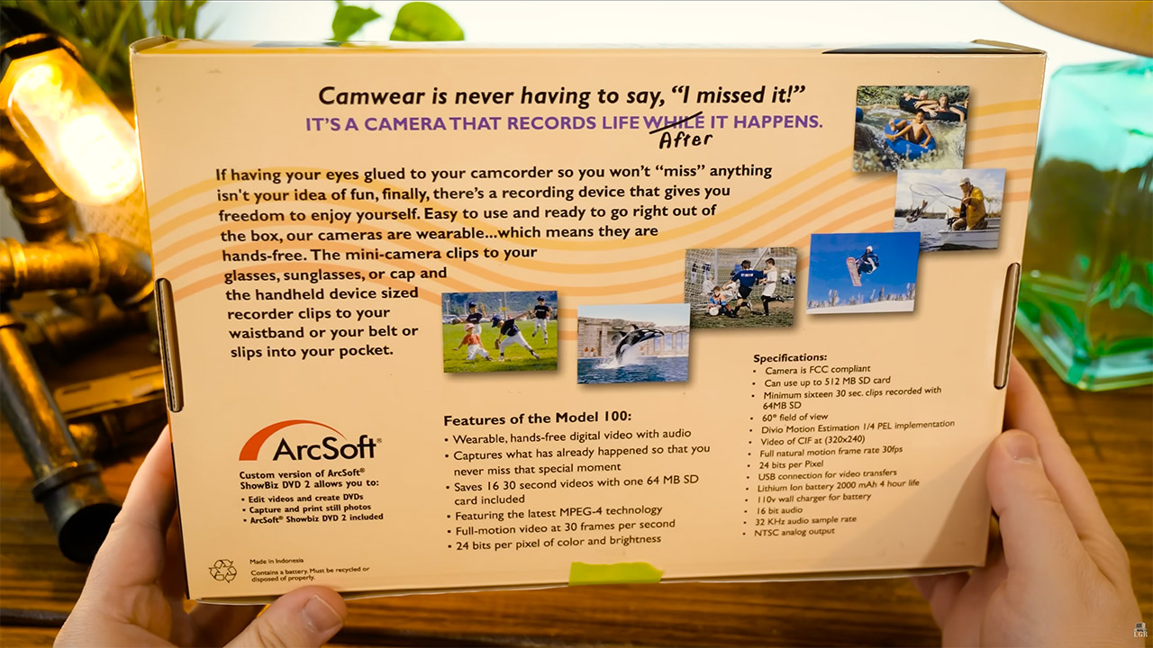 Deja View Camwear 100 Glasses Camera Camcorder