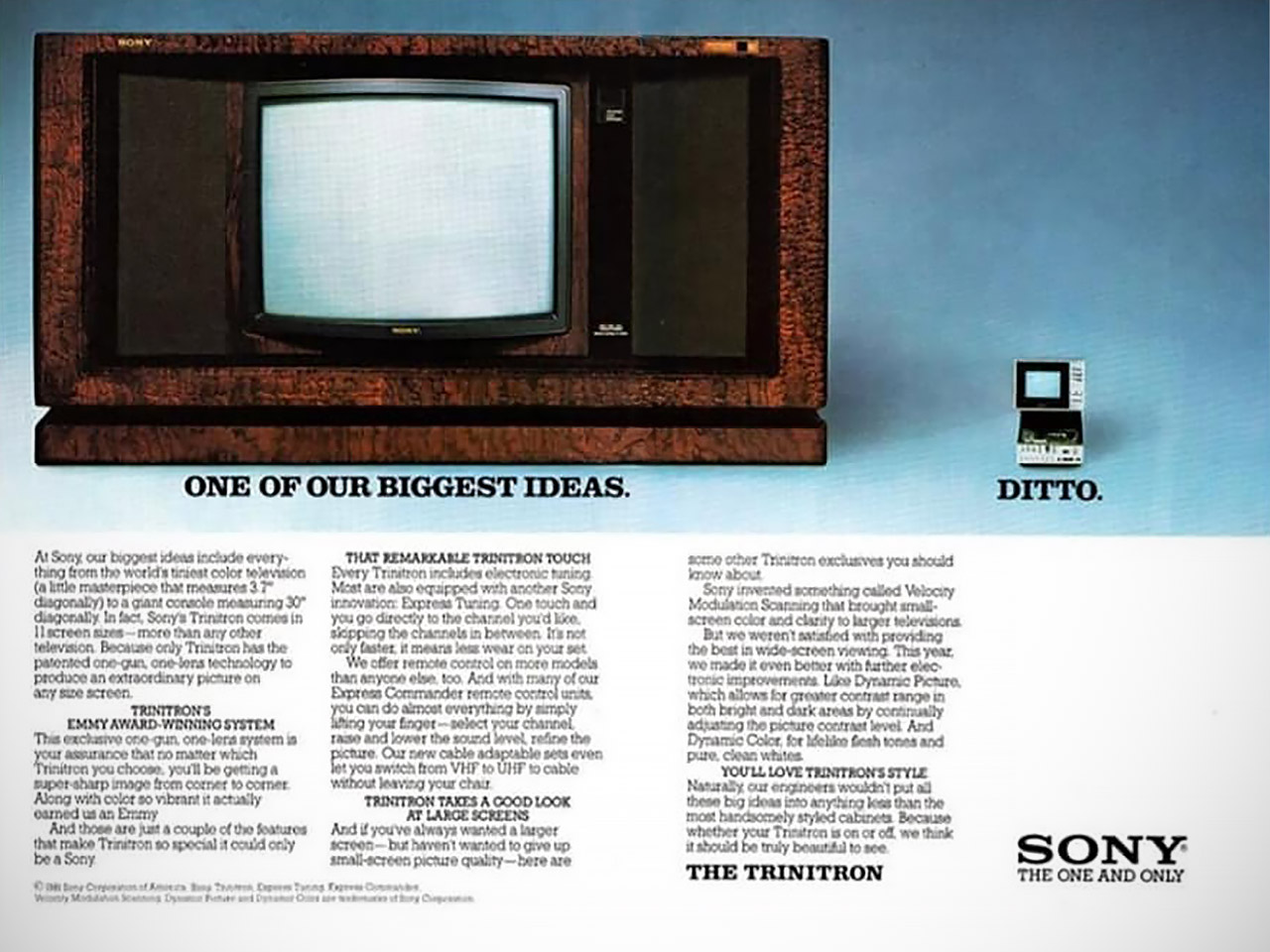 1981 Sony Trinitron KV-3000R TV Set