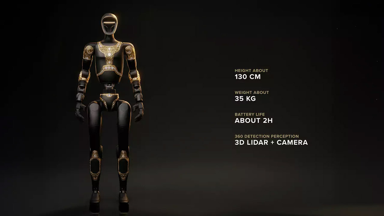 Caviar Aladdin Humanoid Robot Unitree G1 Gold