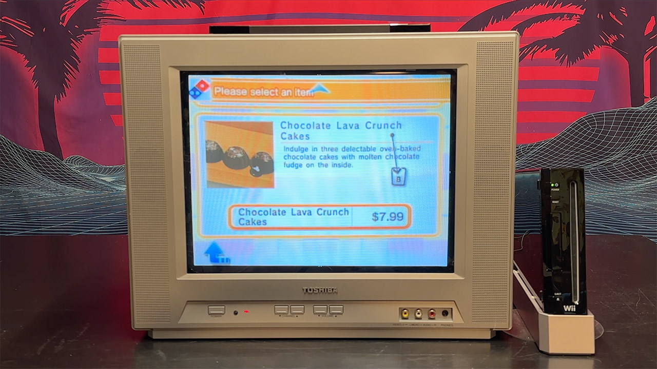 Nintendo Wii Food Channel Order Domino's Pizza