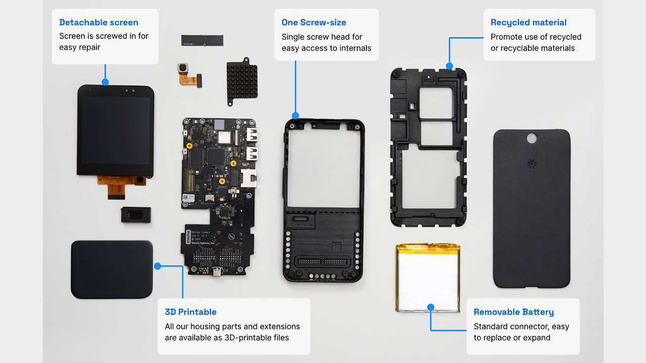 Mecha Comet Open Modular Handheld Linux Computer Launch