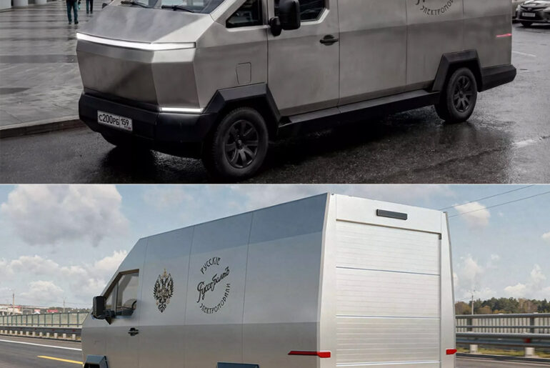 Russo-Balt F200 Tesla Cybervan Elon Musk