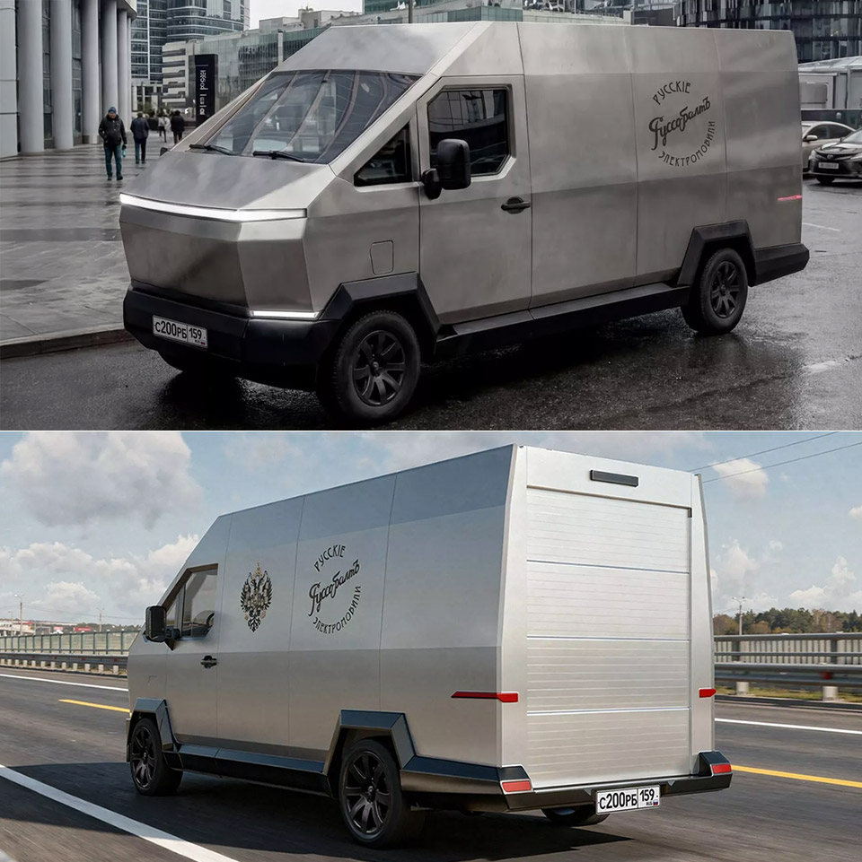 Russo-Balt F200 Tesla Cybervan Elon Musk