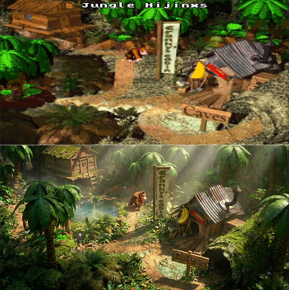 Nintendo Donkey Kong Country AI Remake Game