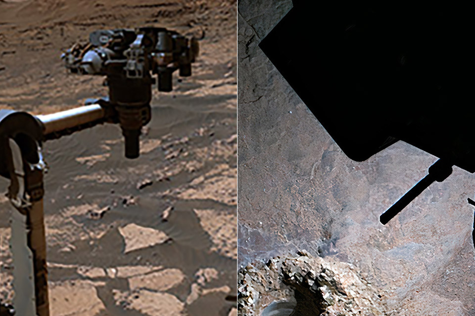 Mars Curiosity Rover Night Shot Light