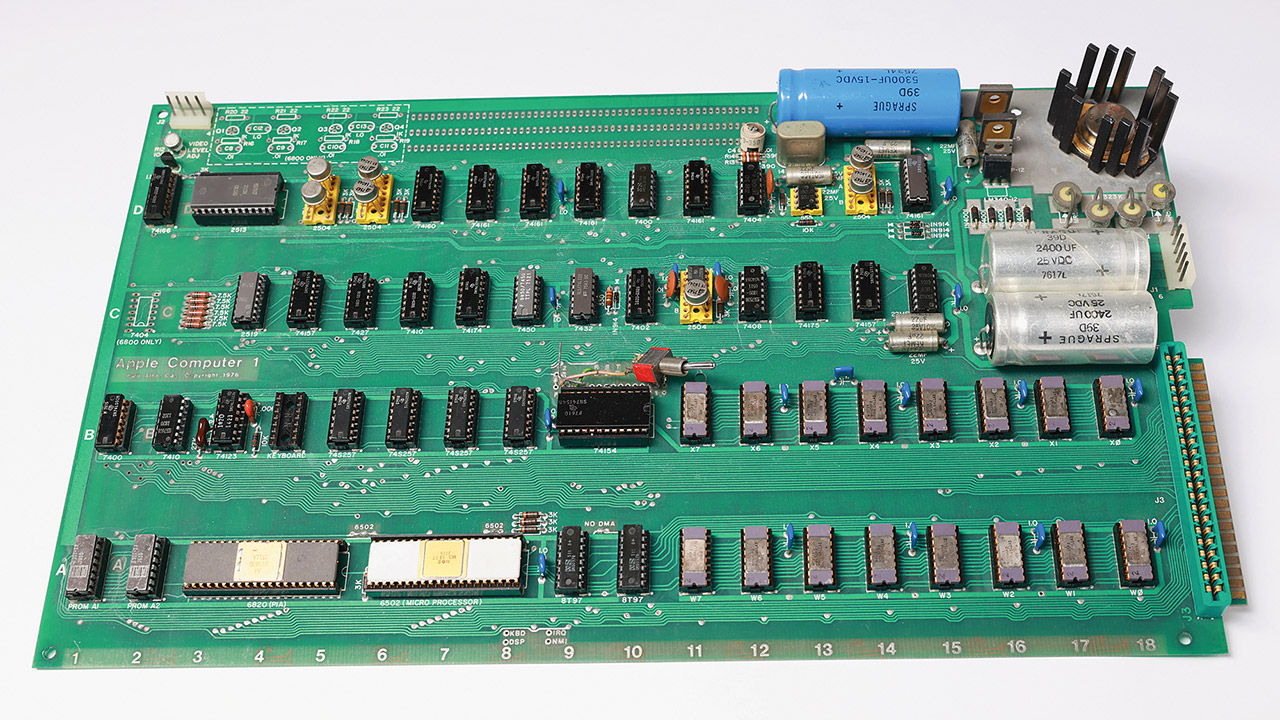 Apple-1 Prototype Board #0, “Celebration,” Simply Modified Fingers for $2,750,000 2 Apple-1 Computer Prototype Board #0 Celebration