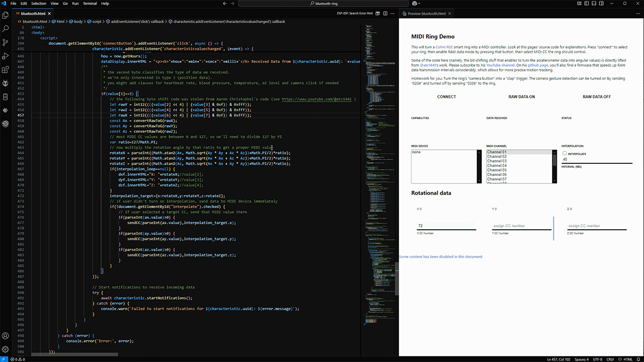 Colmi R02 Smart Ring MIDI Controller