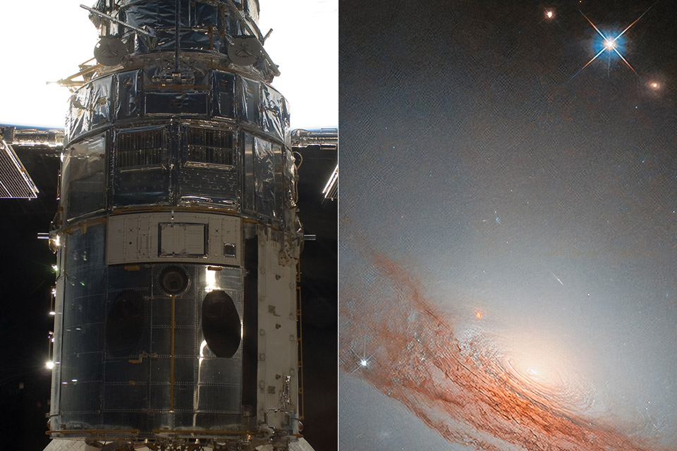 Hubble NGC 7722 Lenticular Galaxy