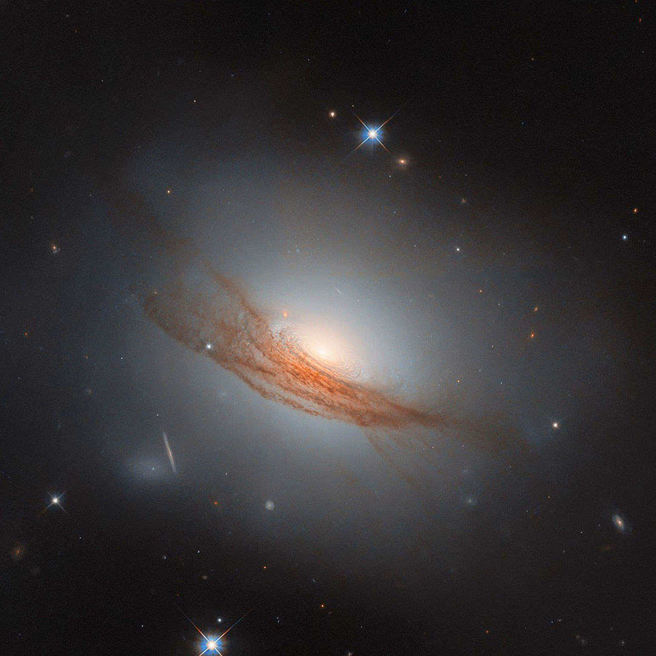 Hubble NGC 7722 Lenticular Galaxy