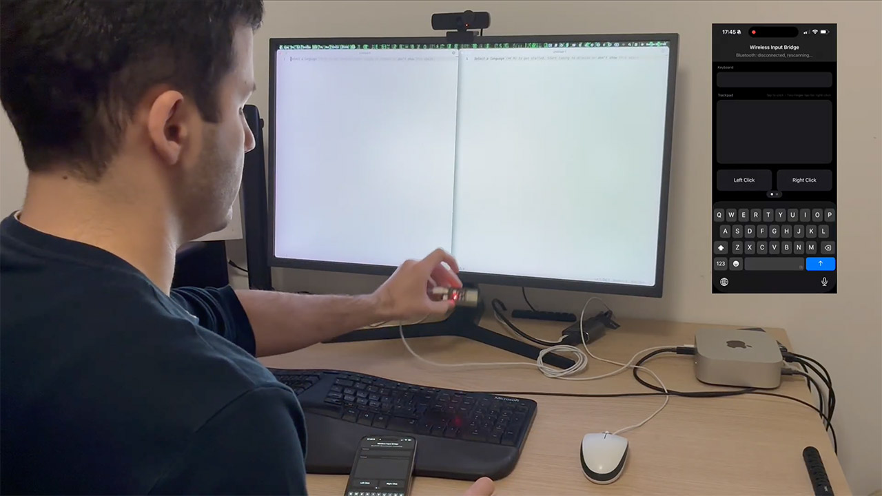 iPhone Wireless Keyboard Mouse Mod