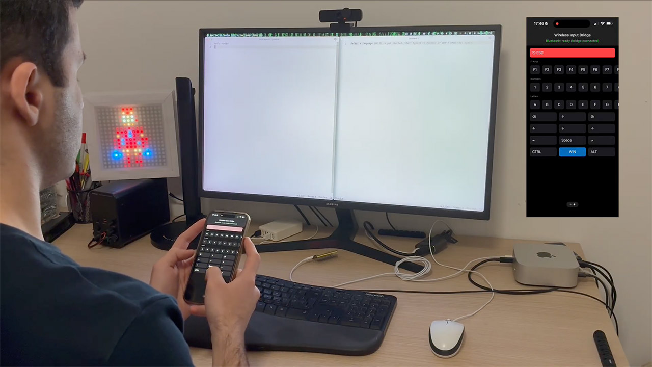 iPhone Wireless Keyboard Mouse Mod