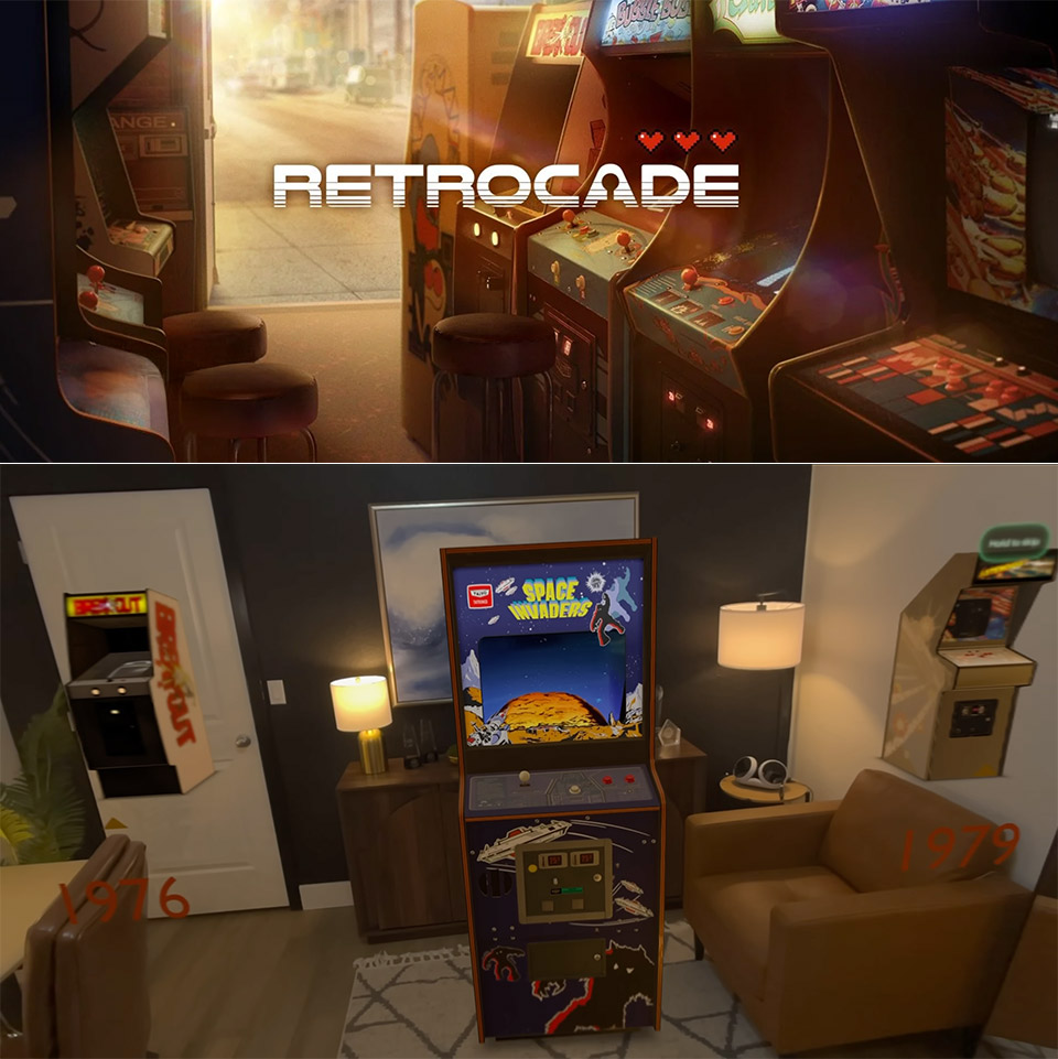Retrocade Apple Vision Pro App 80s Arcade Virtual