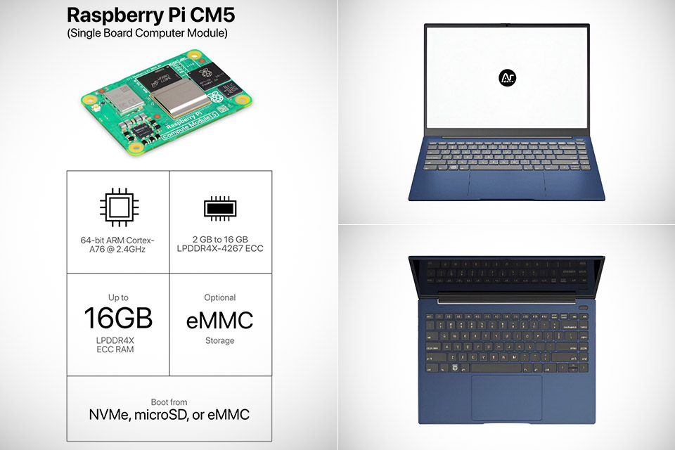 Argon ONE UP Raspberry Pi CM5 Laptop
