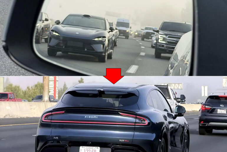 Xiaomi YU7 Max Electric Crossover Sighting America US Rivian