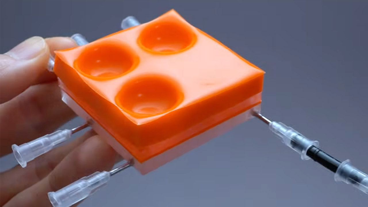 3D-Printed Air-Powered Display Microfluidic