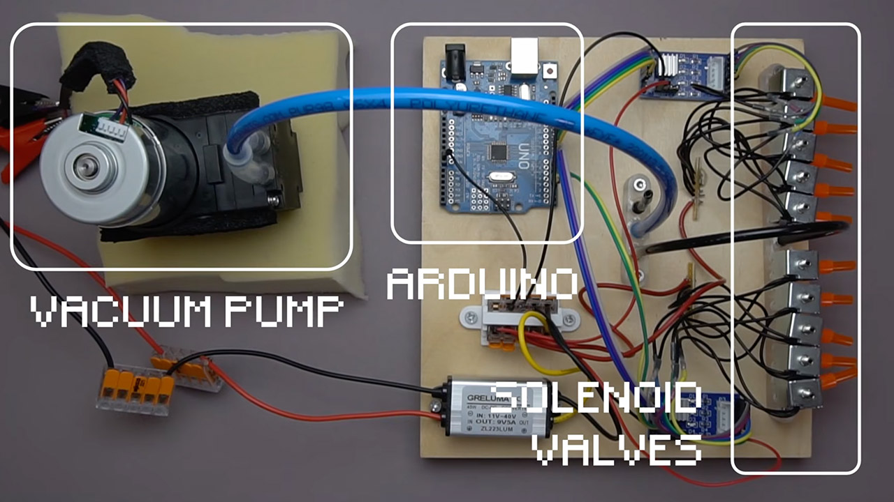 3D-Printed Air-Powered Display Microfluidic