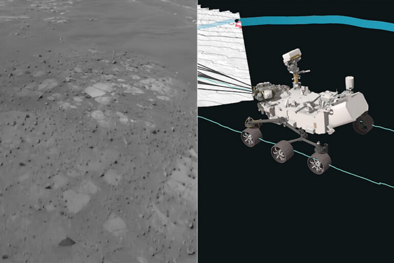 NASA Perseverance Mars Rover AI Planned Drive Crater