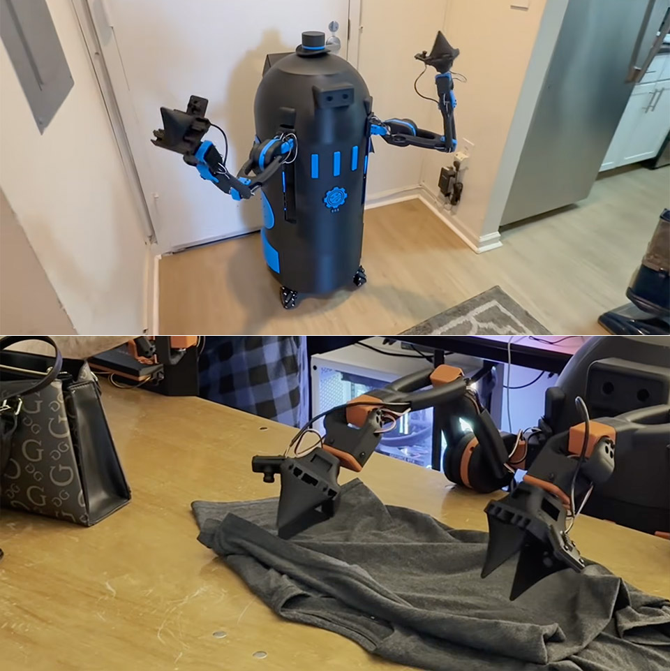 Raspberry Pi Laundry Folding Robot