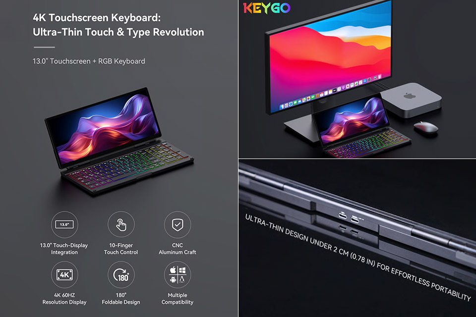 KeyGo Gen 2 Keyboard 4K Touchscreen