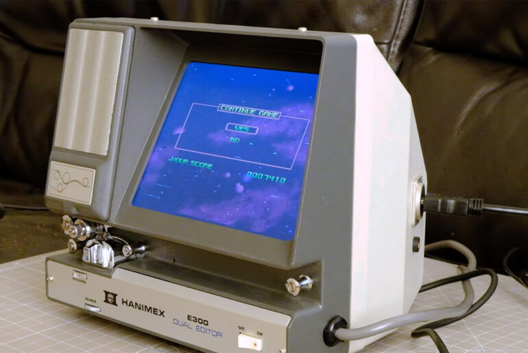 Vintage Super 8 Film Editor HDMI Monitor Mod